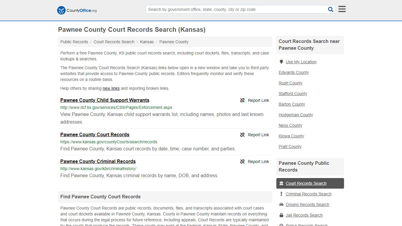 Court Records Search - Pawnee County, KS (Adoptions ...