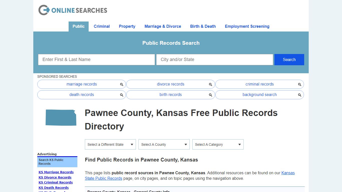 Pawnee County, Kansas Public Records Directory